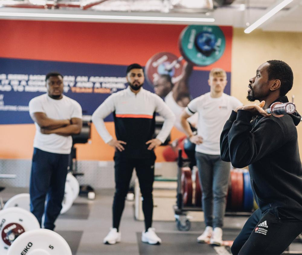Students in the gym