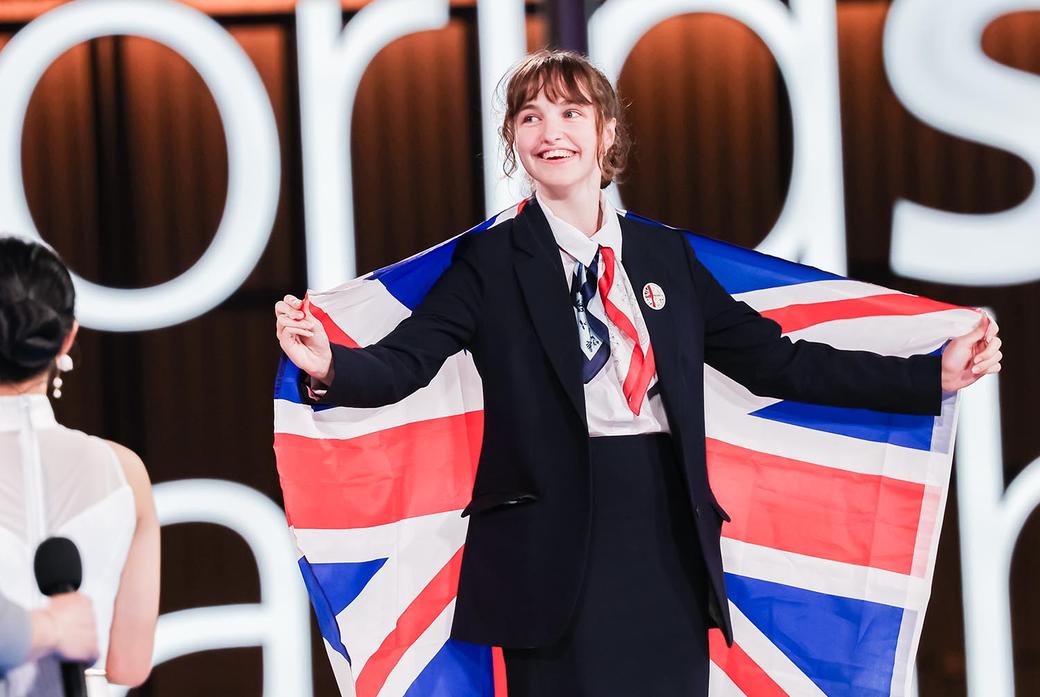 Ruth Douglas at WorldSkills event.