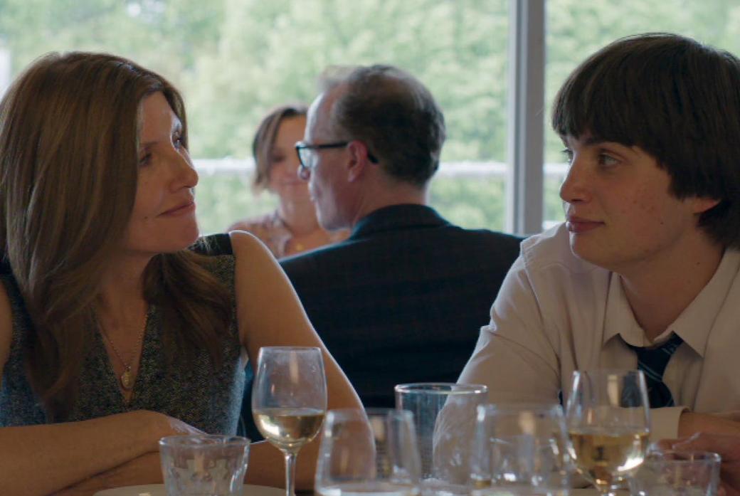 Sharon Horgan as 50-something Alex with her son Ruari in Youth