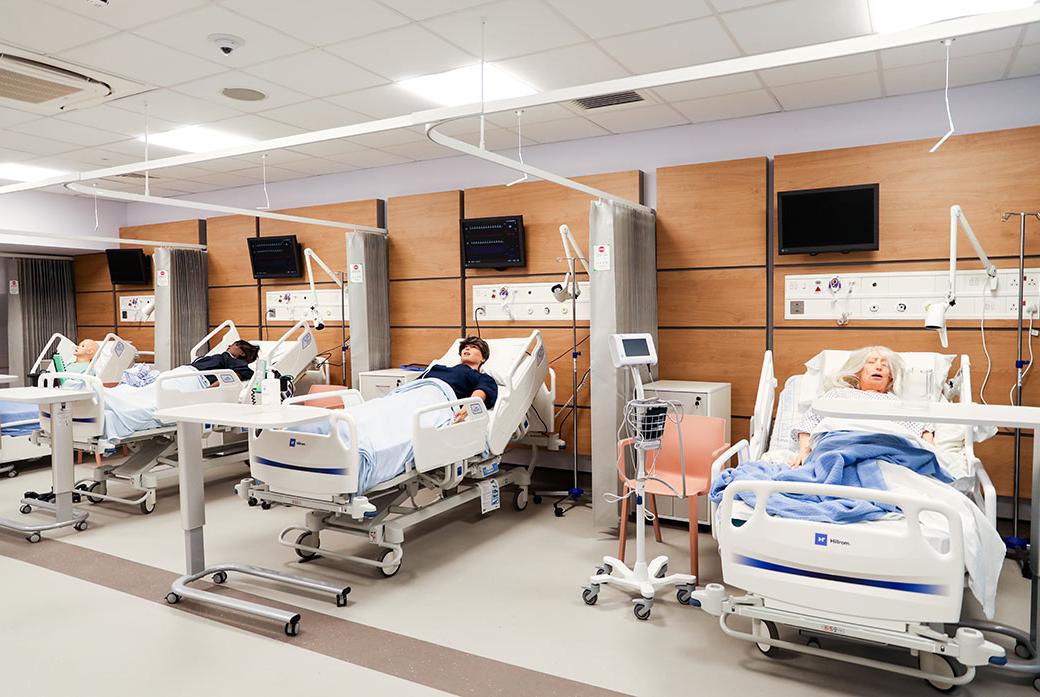 A view of a university health simulation ward