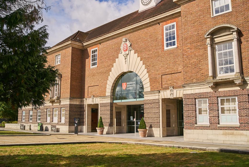 exterior of the quad at middlesex university campus hendon