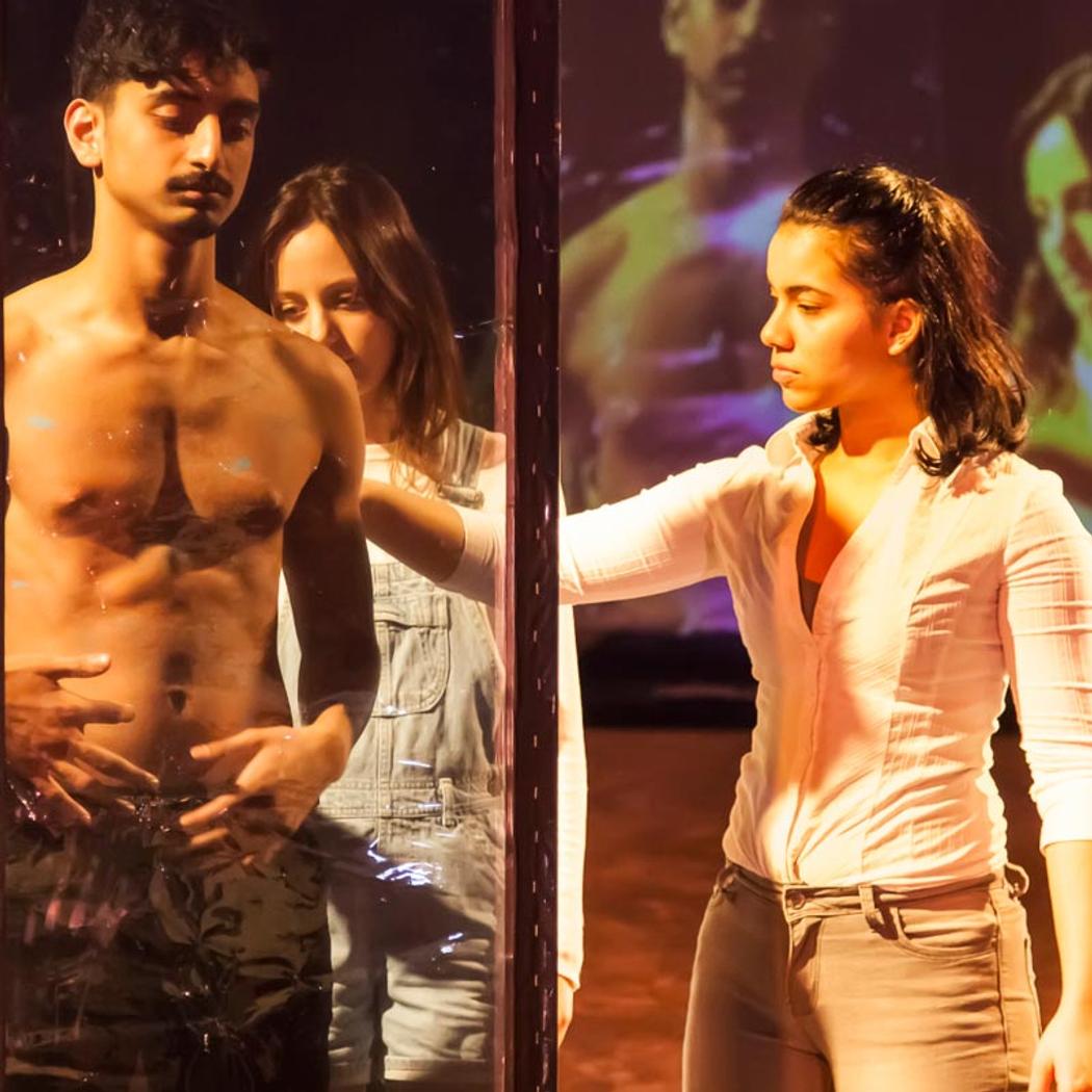 Theatre BA students acting up on a Middlesex university stage
