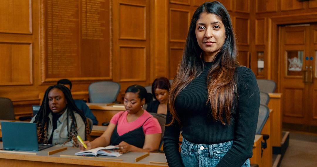 Law student mock trial in court