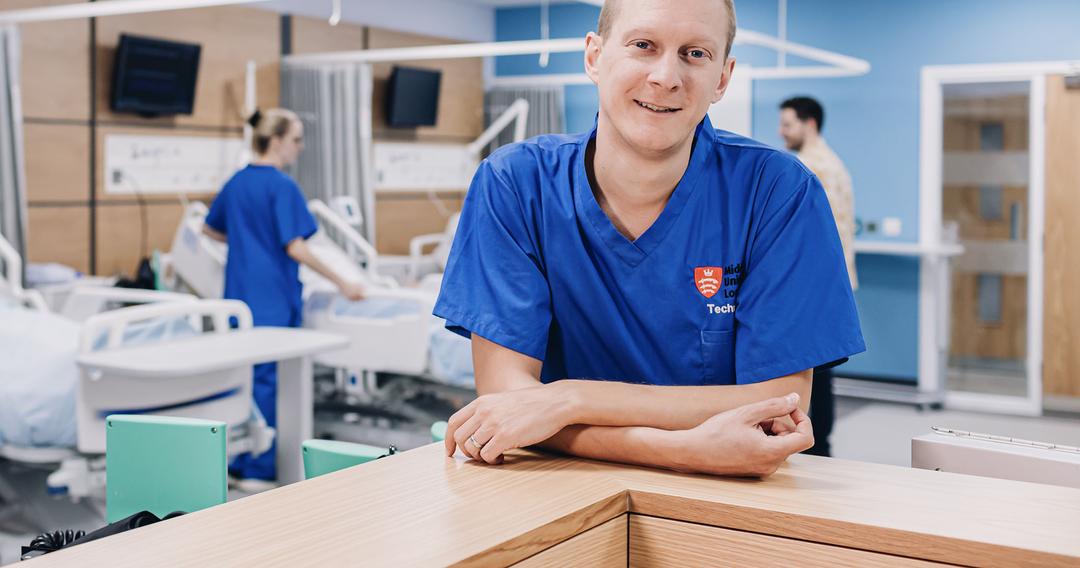 portrait of student nurse smiling