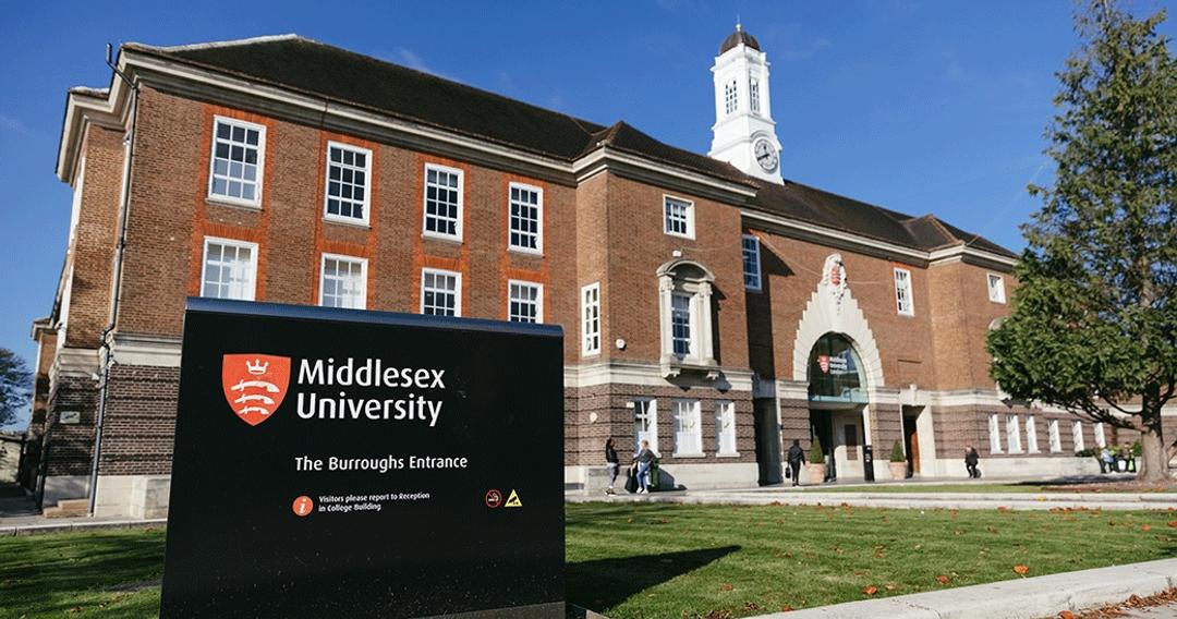 A picture of the front of Middlesex University