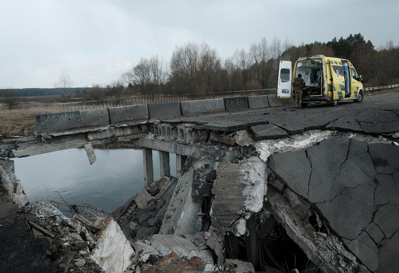 A picture of Ukraine War aftermath