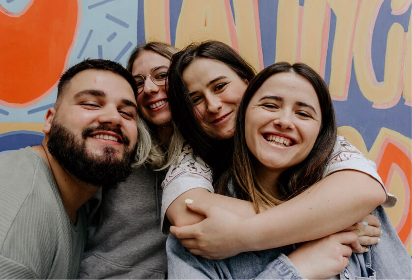 Happy students