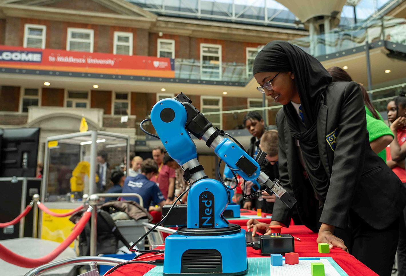 Students taking part in science and technology day
