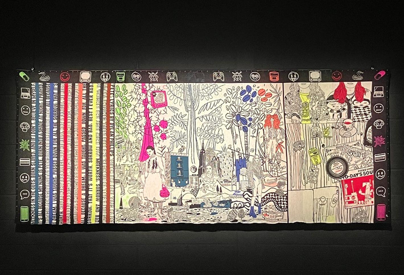MDX lecturer’s graphic tapestry about mental health