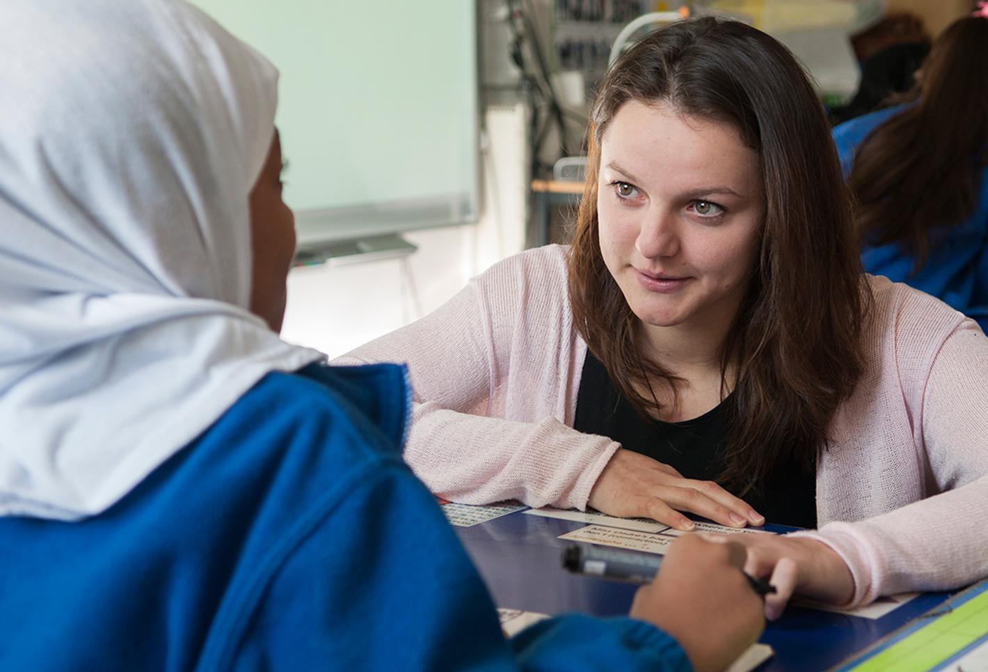 A student and a teacher