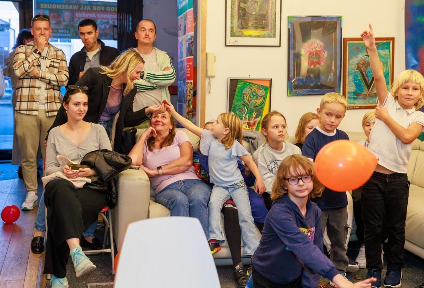 Ukraine family group at home