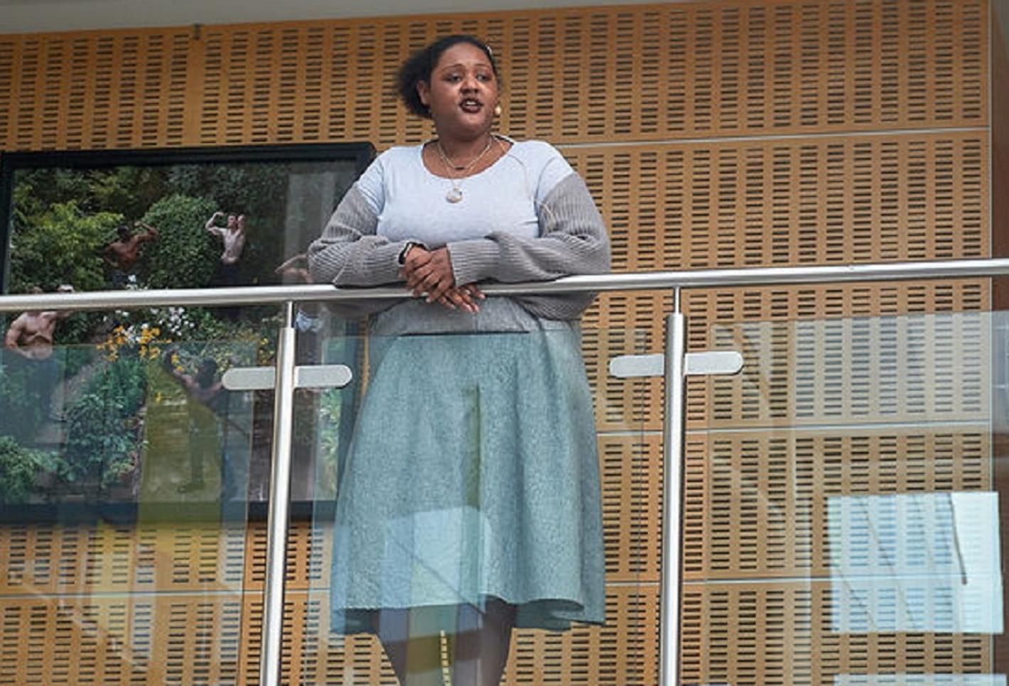 MDX theatre student Atlanta Sonson-Chapman performs It's Not OK in May