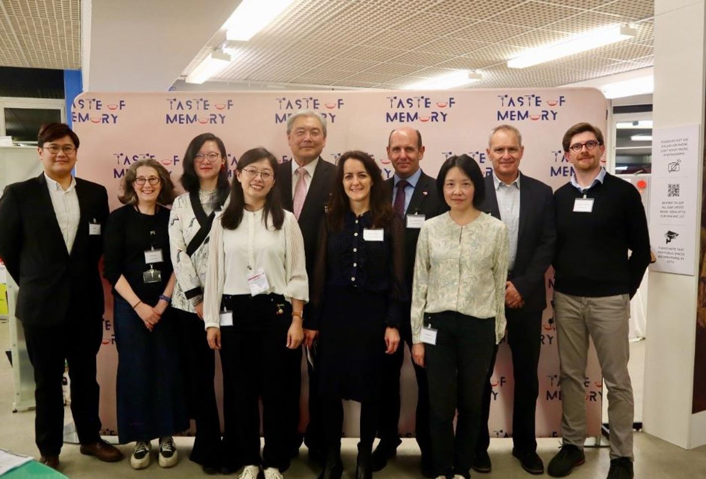 People at opening of exhibition