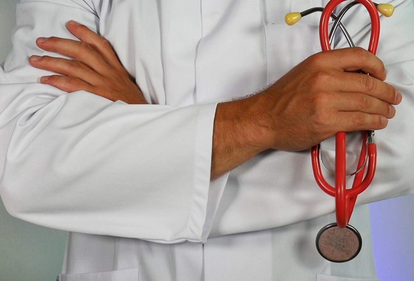 Doctor holding a stethoscope