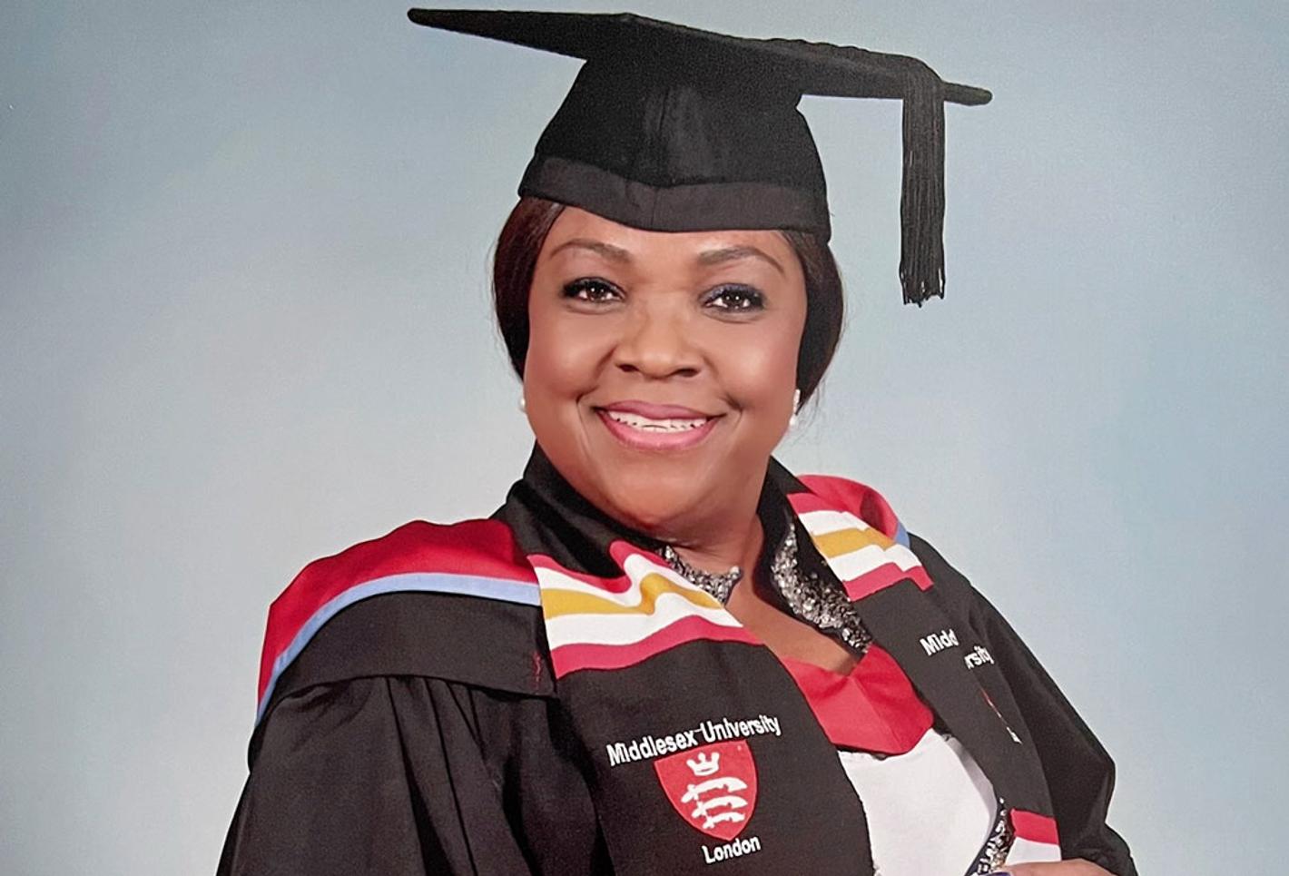 Woman graduates from university