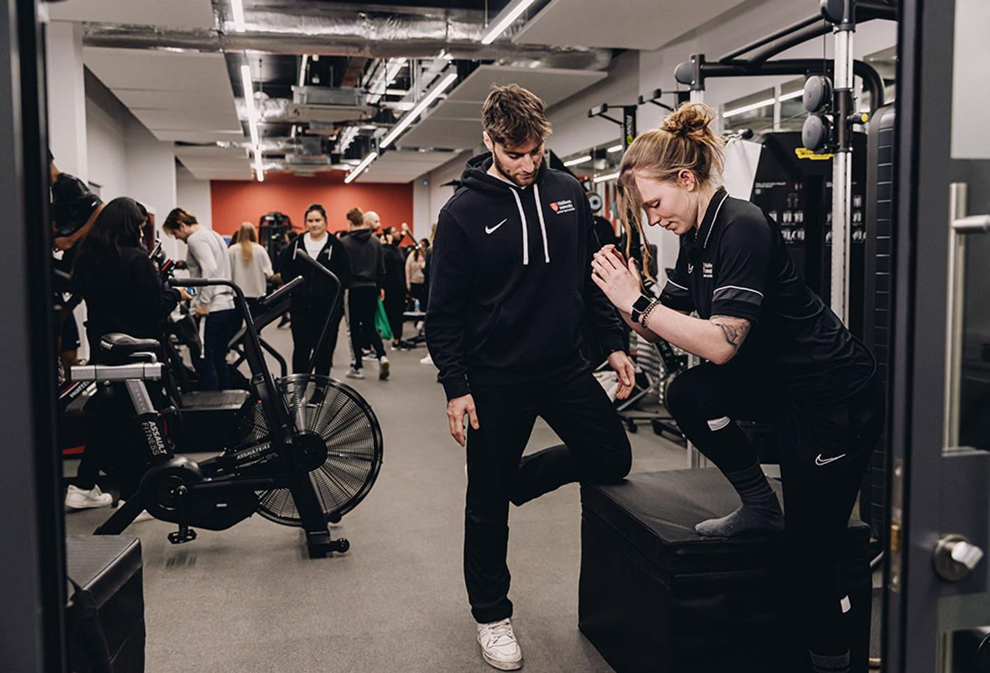 Woman exercises at Middlesex University