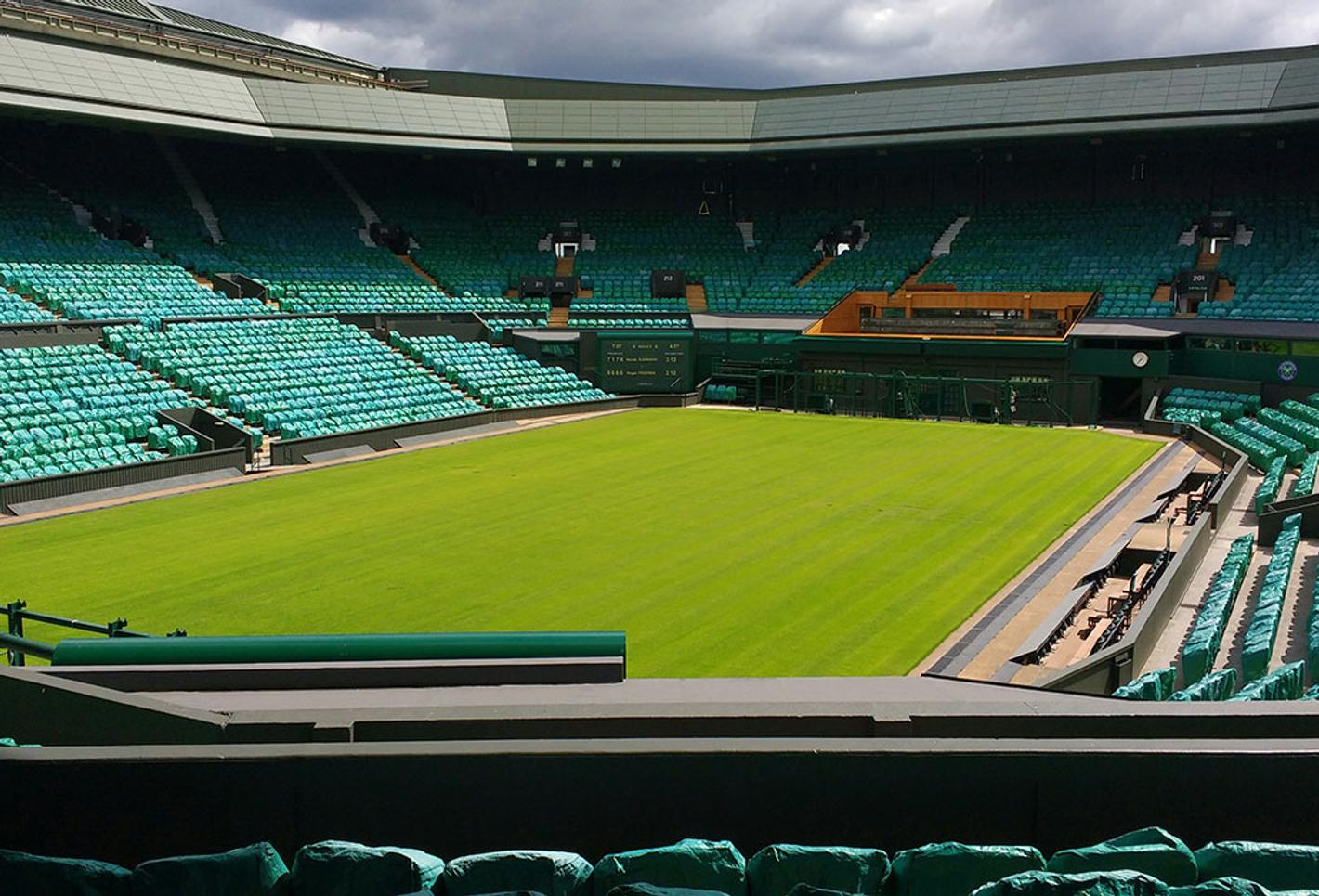A view of centre court at Wimbledon
