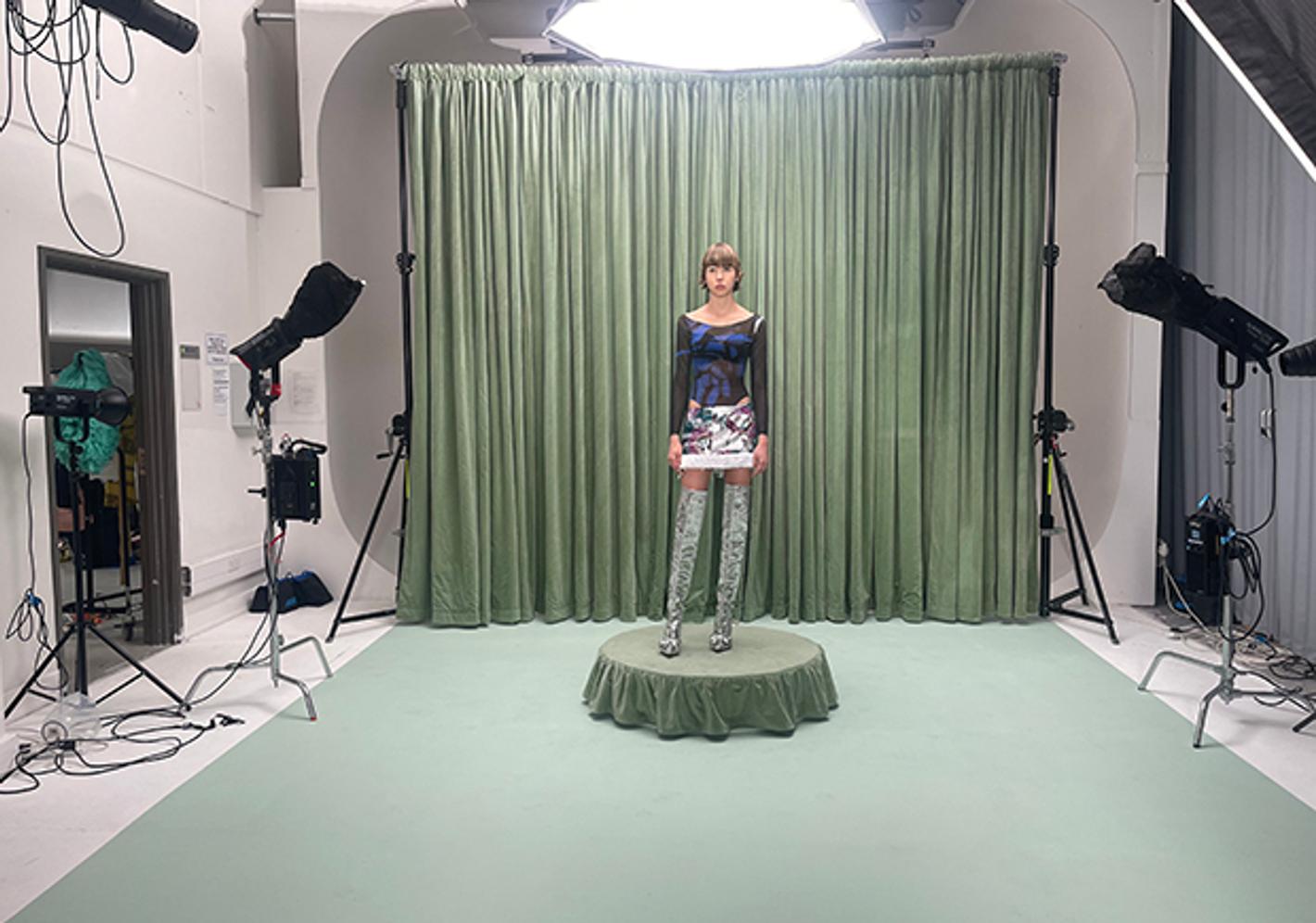 Student work in photography studio