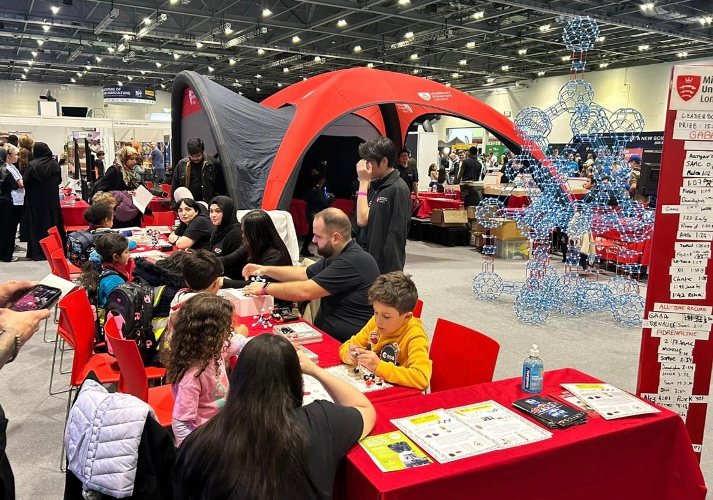 Pupils visit the MDX New Scientist stand