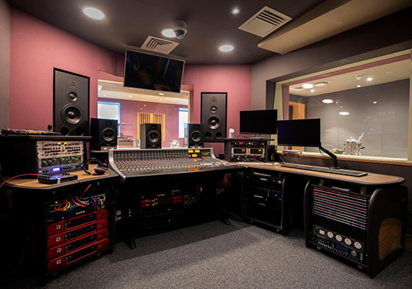 Recording studio at Middlesex University