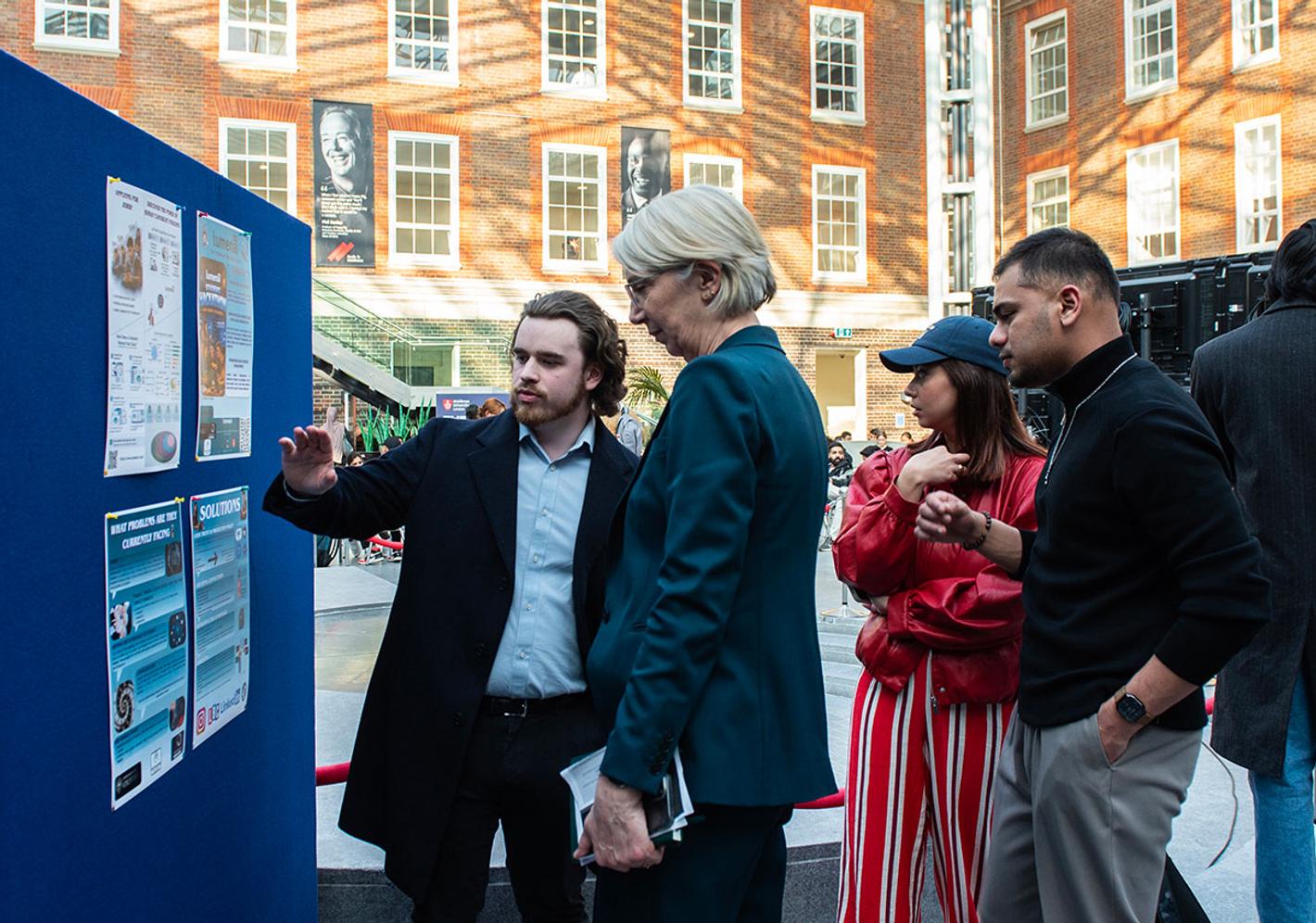 Shân Wareing - Vice Chancellor, Middlesex University learns about the project.