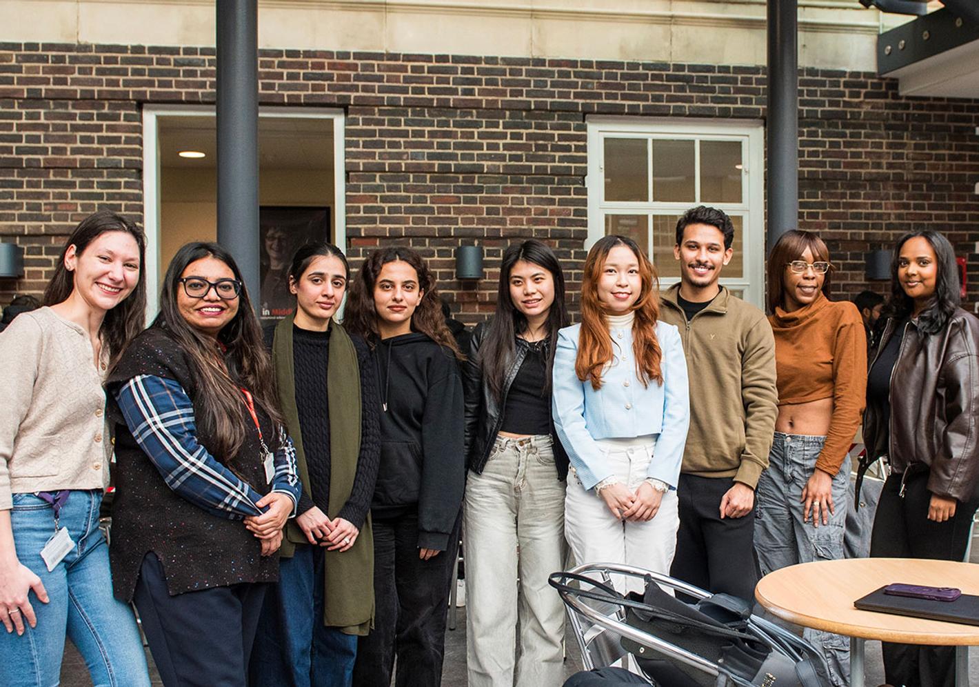 Final year students at the project