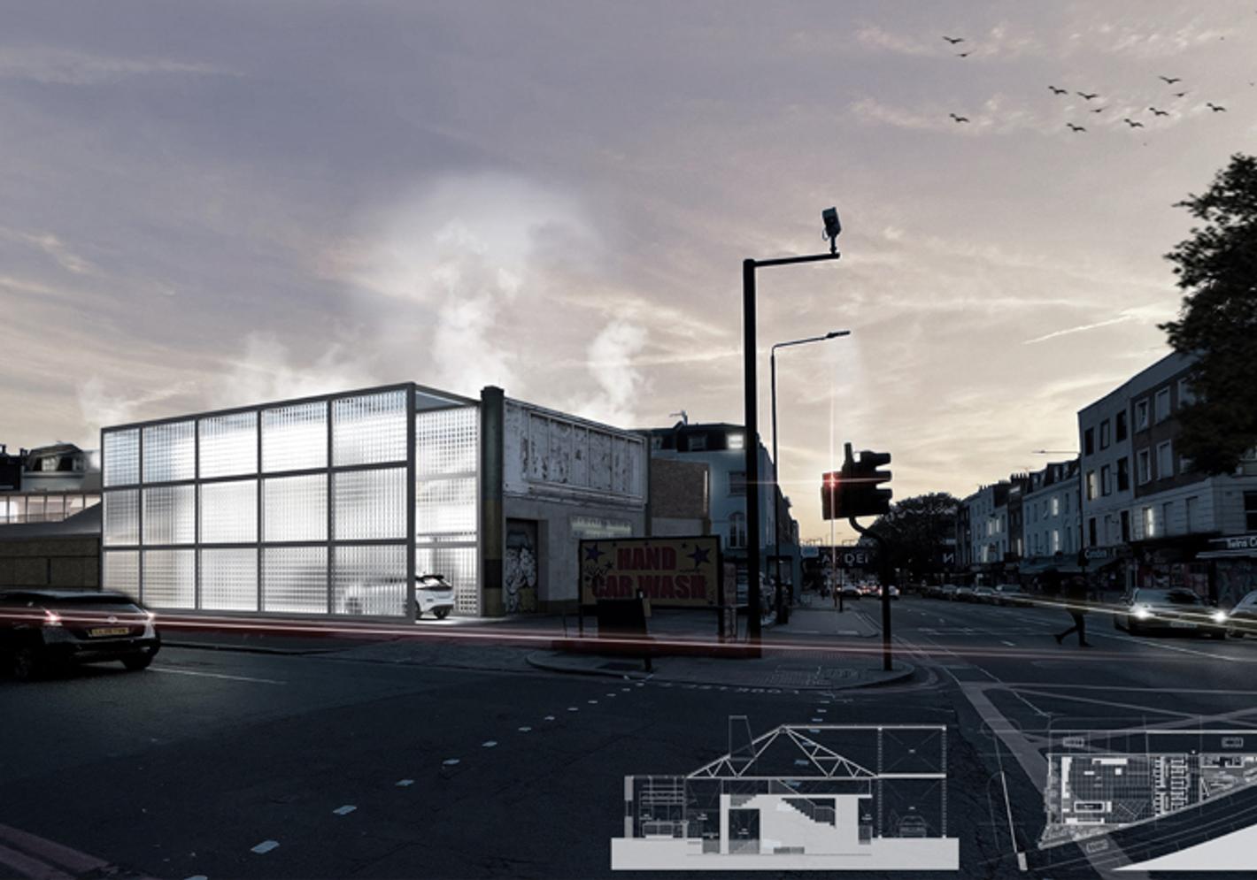 Computer-generated images of an architectural design
