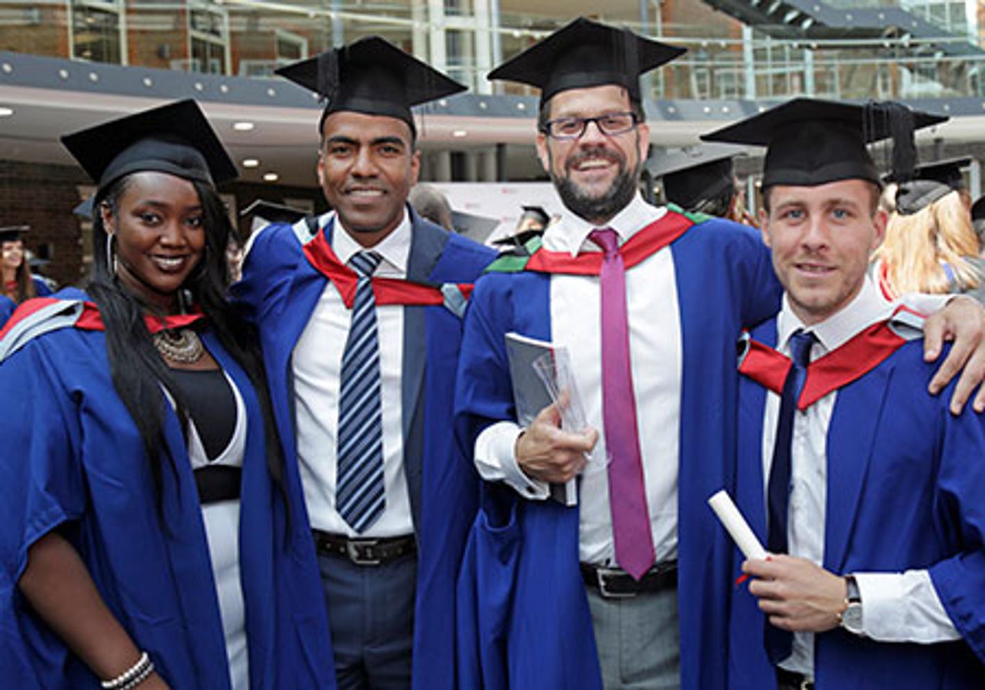 Graduates celebrating their academic achievements.