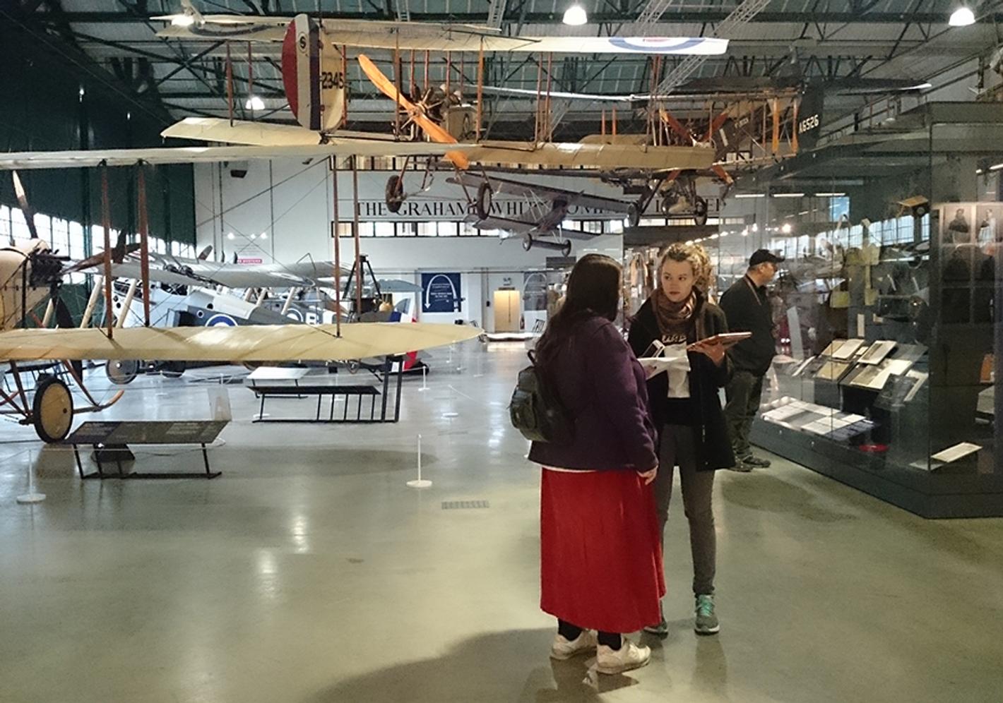 Students in RAF museum