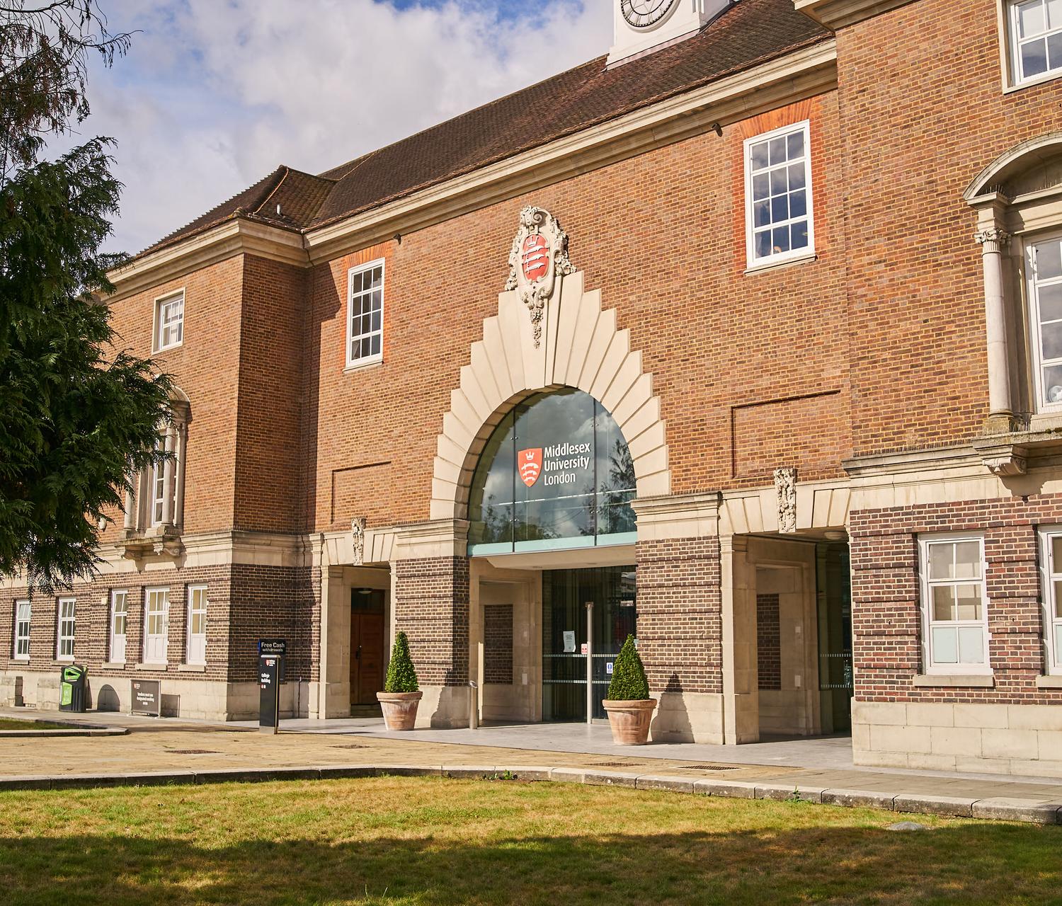 exterior of the quad at middlesex university campus hendon