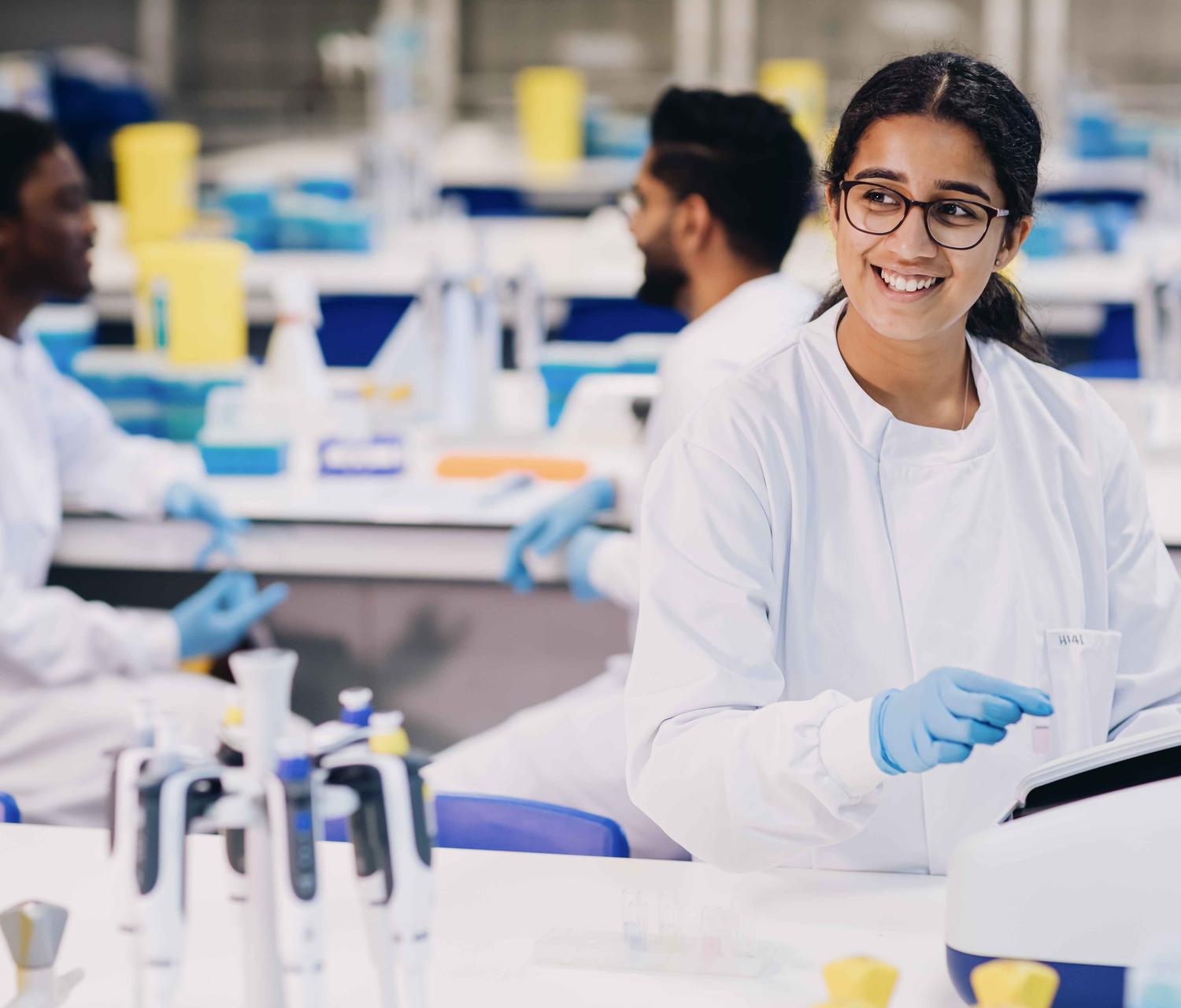 Students in a lab