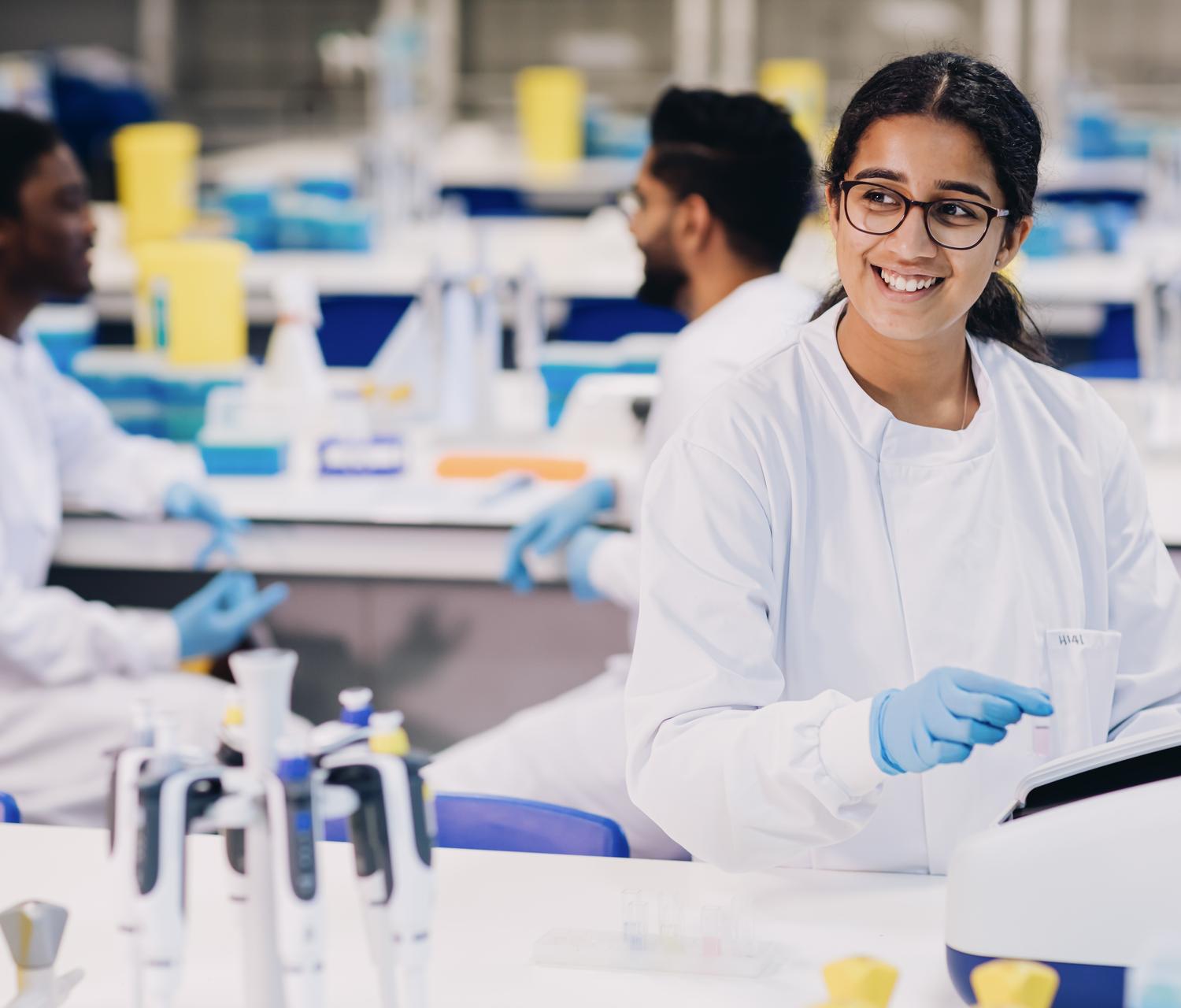 Students in a lab