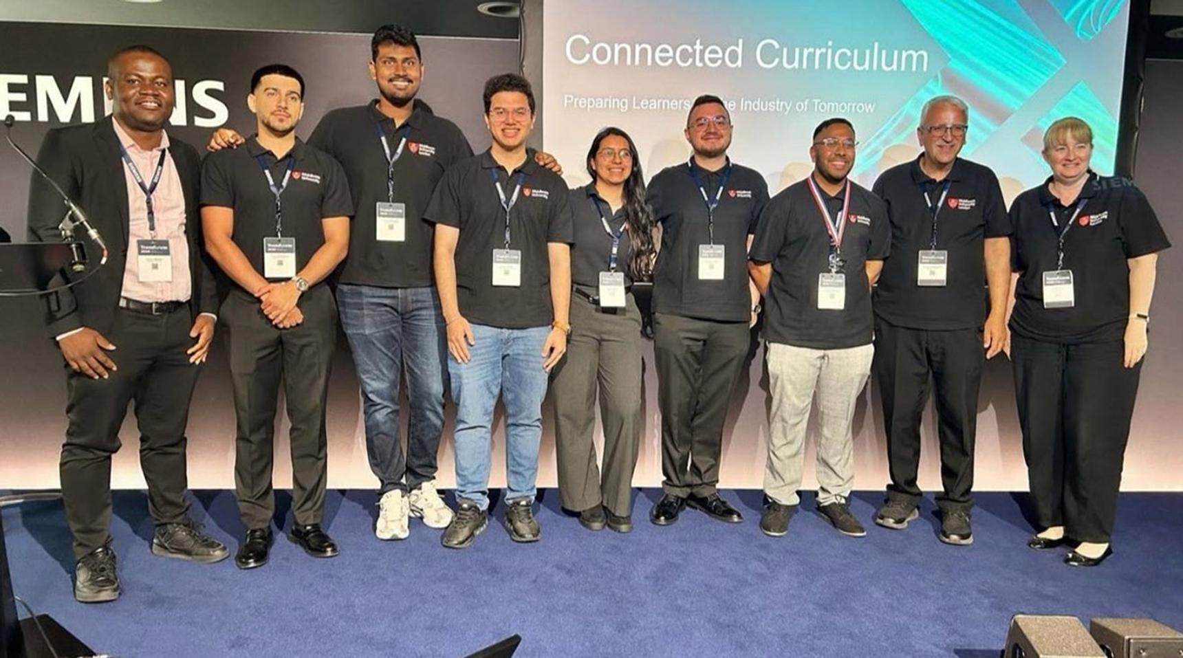 MDX students and staff at Siemens Transform