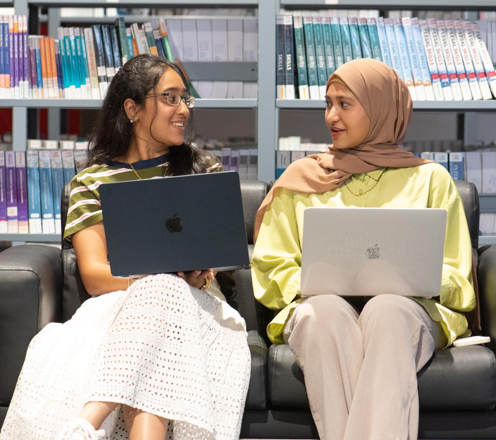 Students on a laptop