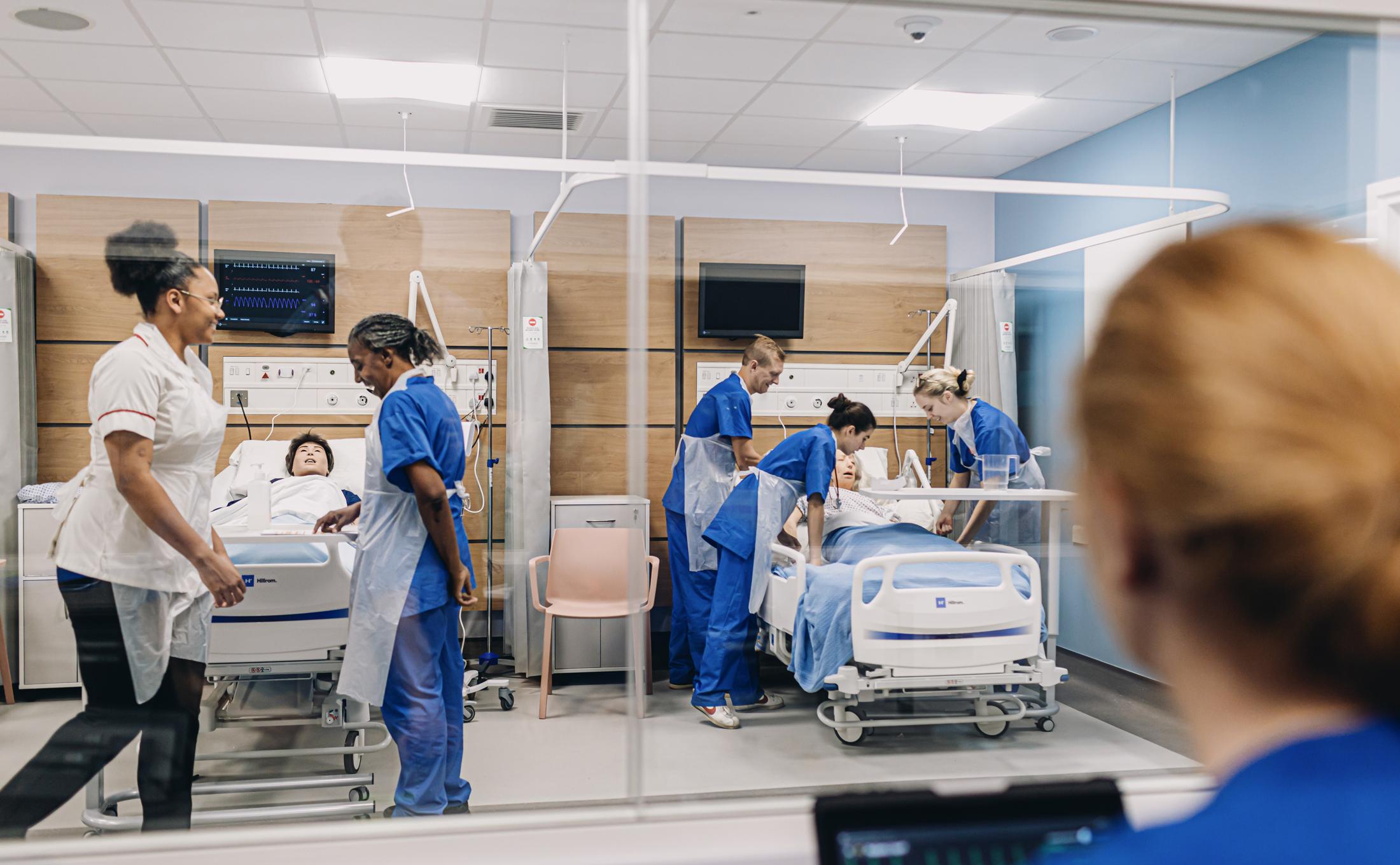 Nurses working on a hospital ward