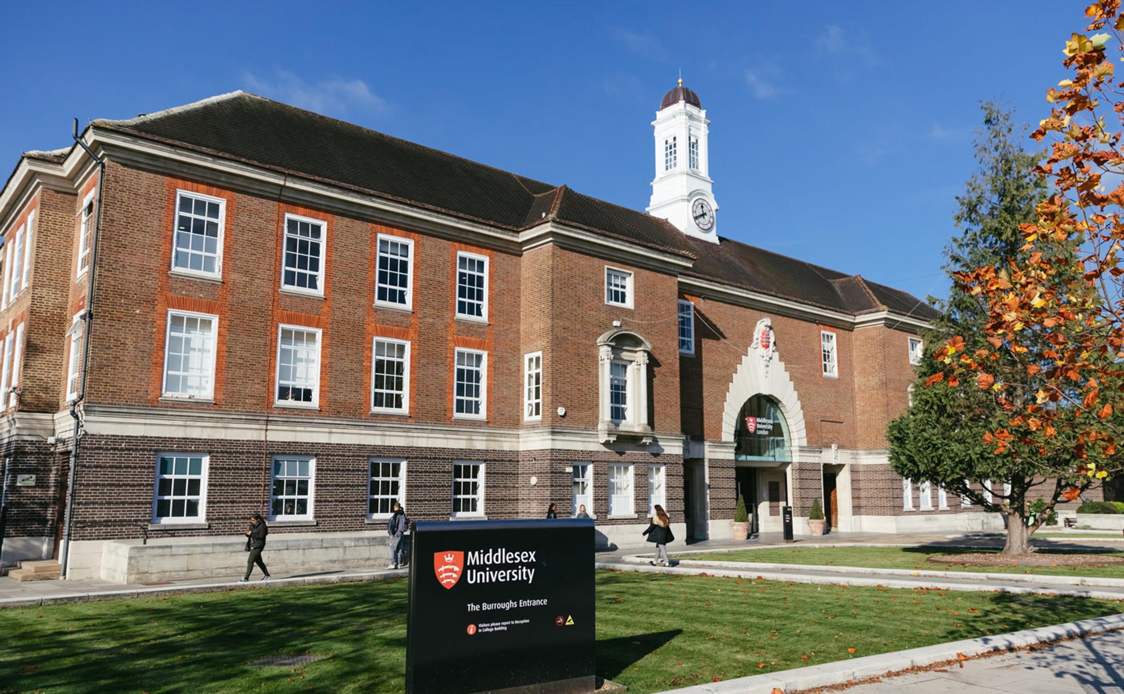 Hendon campus building on a sunny day