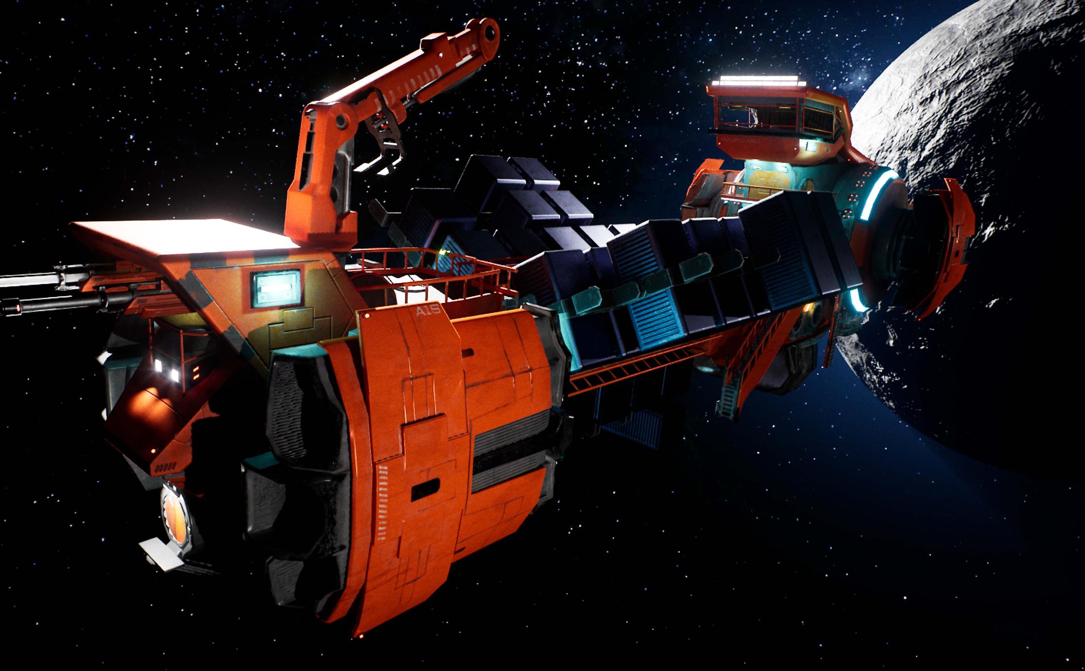 An animation of a space craft created by an animation student