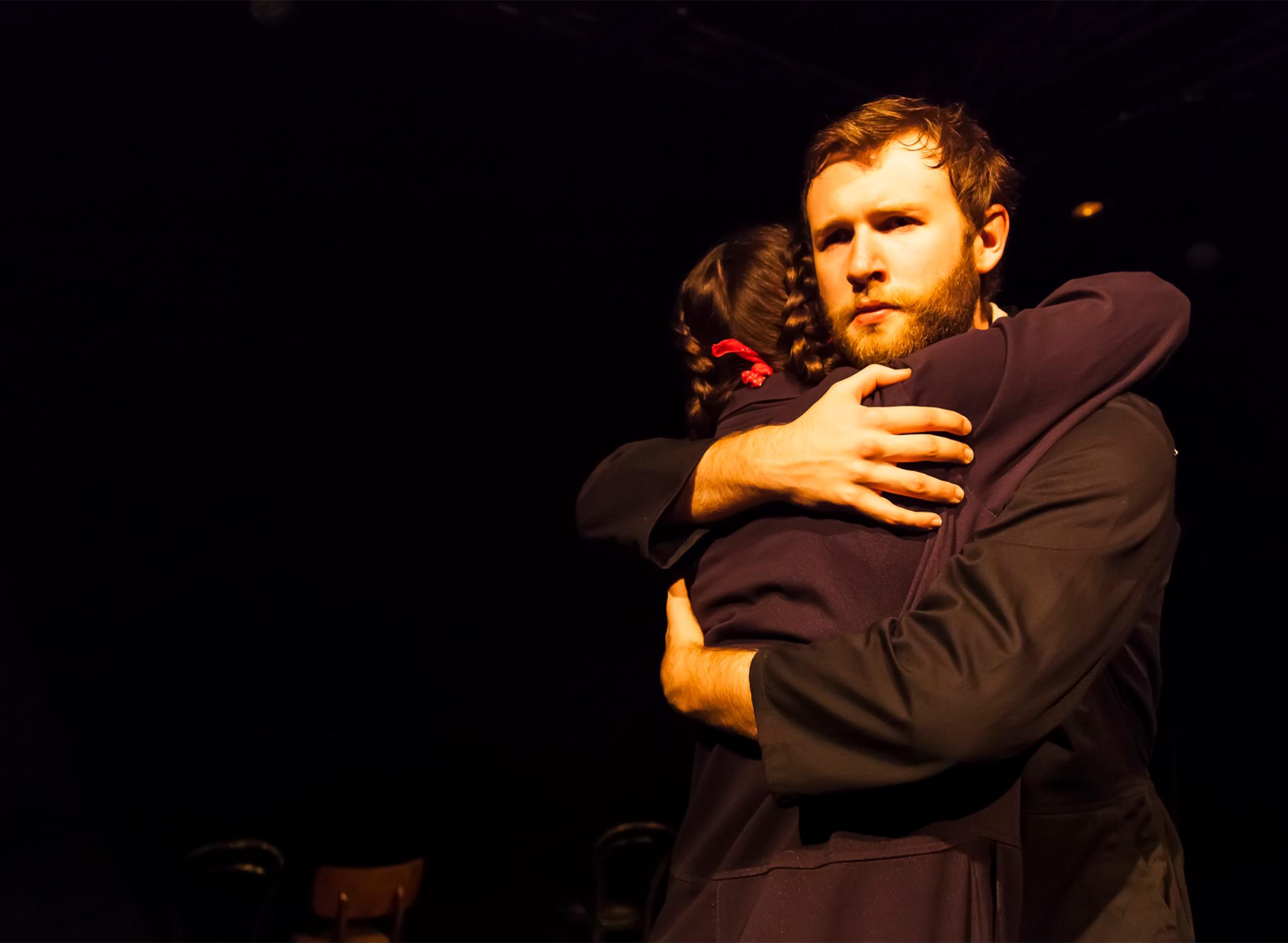 Drama students on stage
