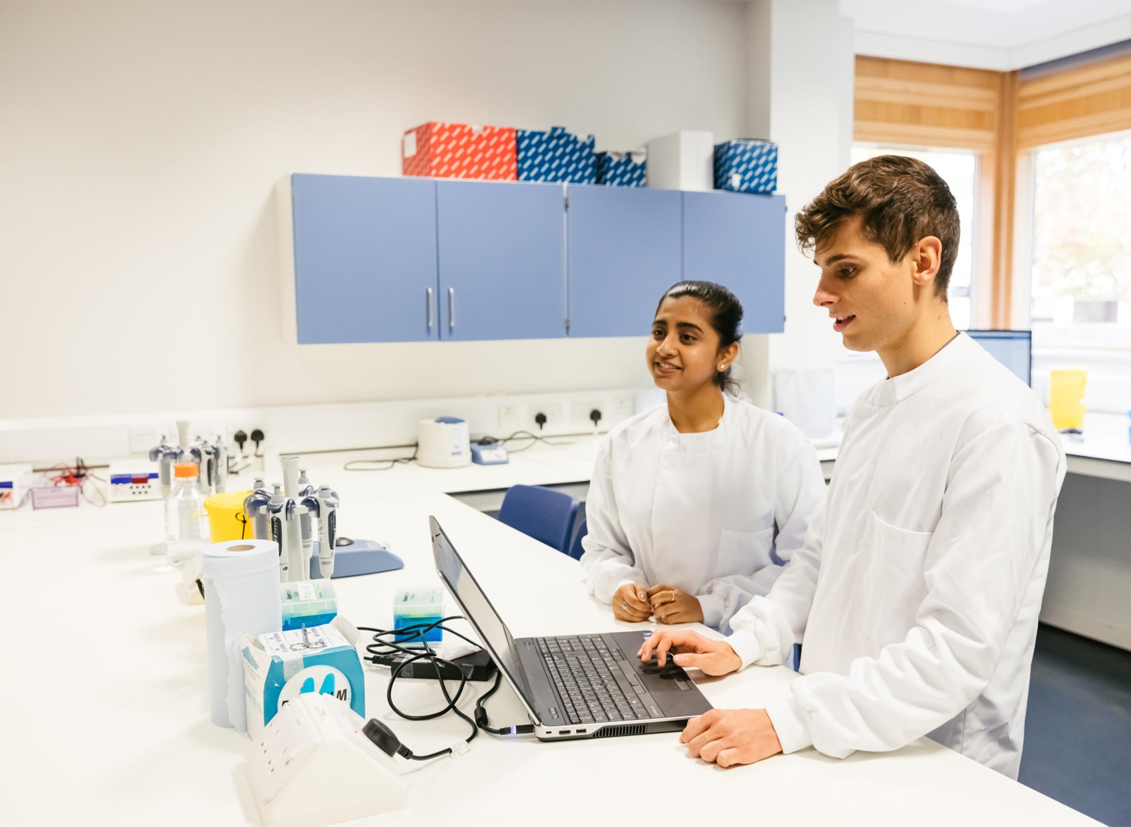 students in a lab