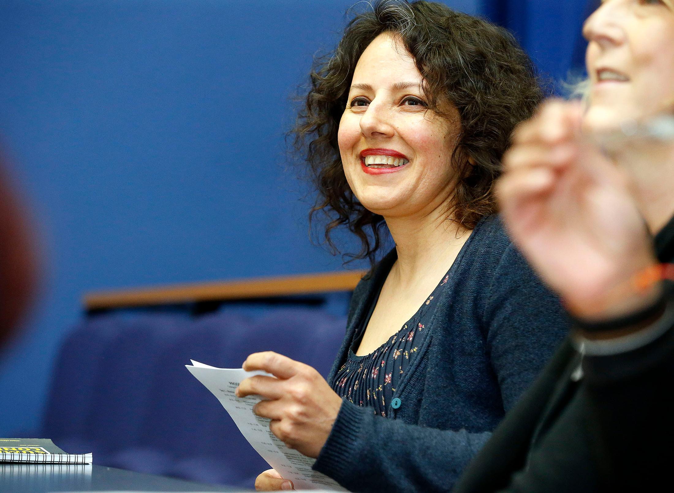 close up of conference attendee