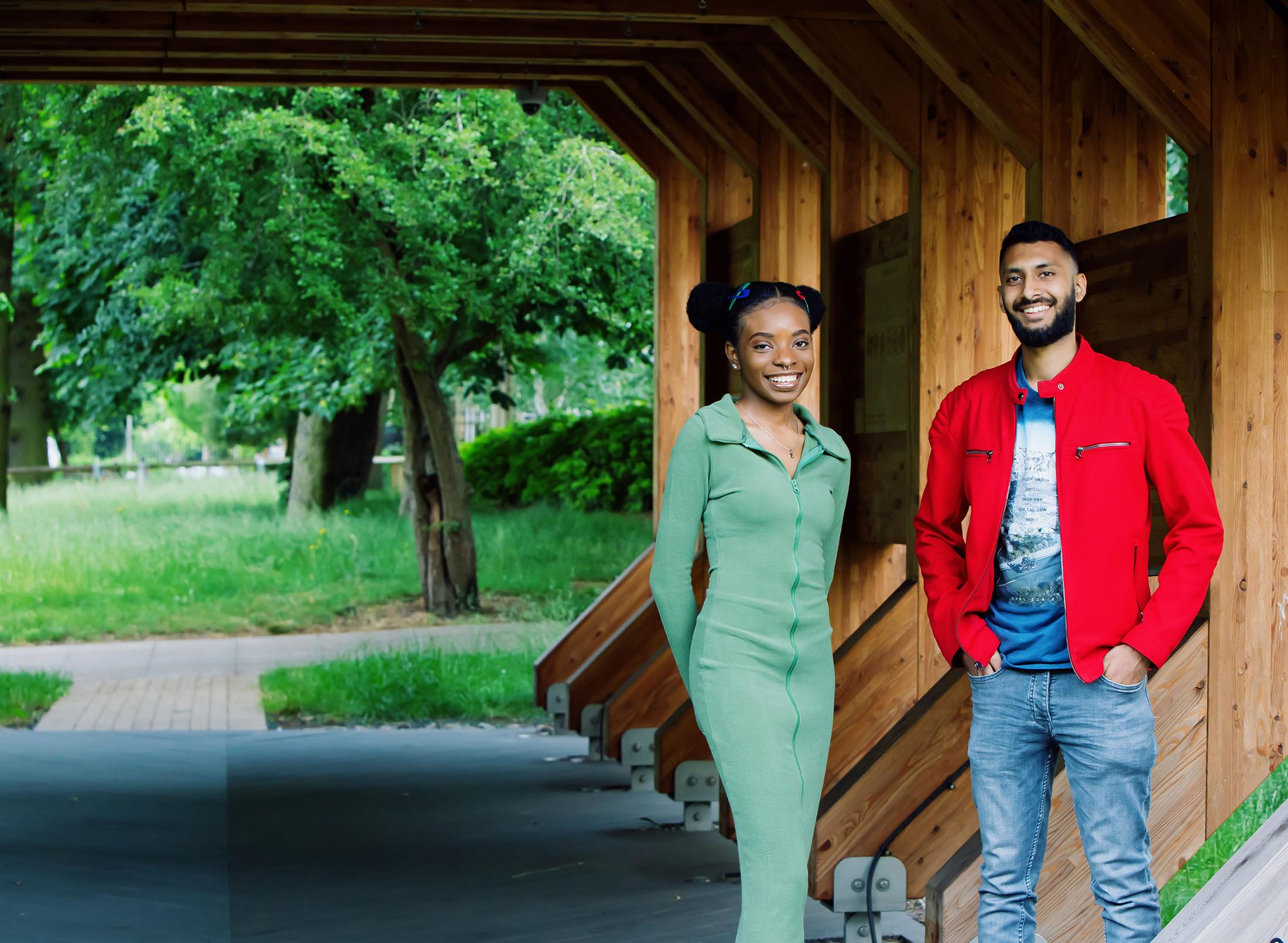 student on Hendon campus