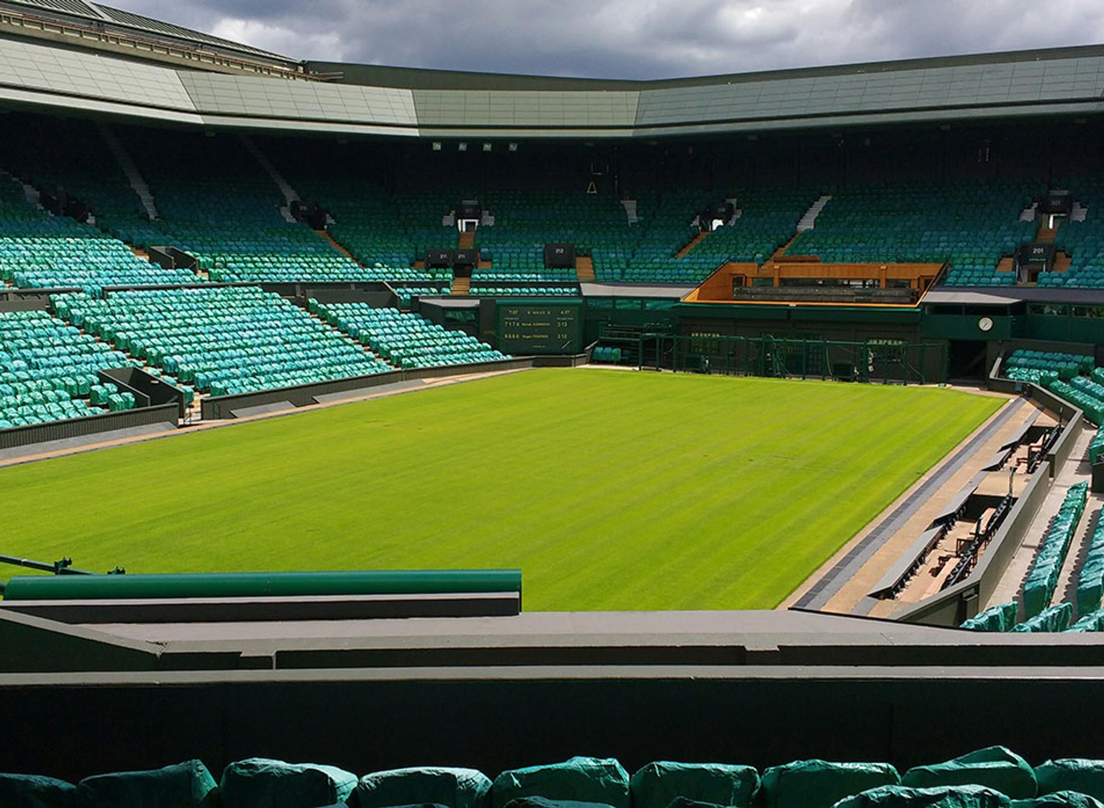 A view of centre court at Wimbledon