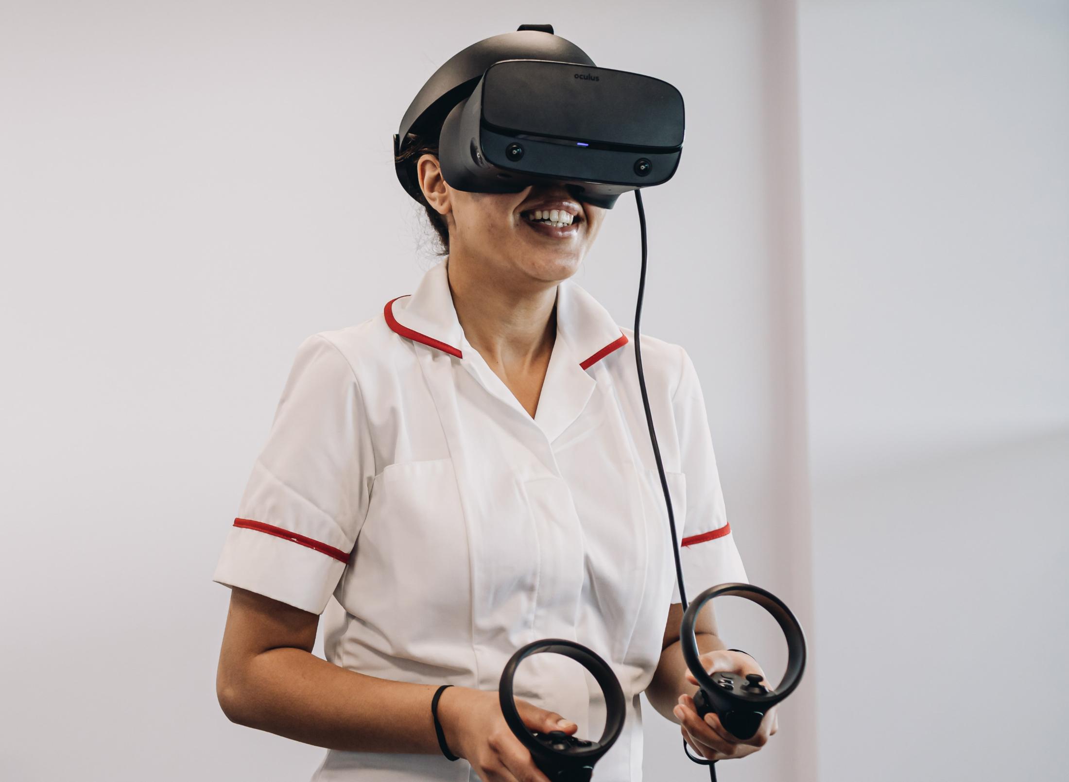 Person using VR