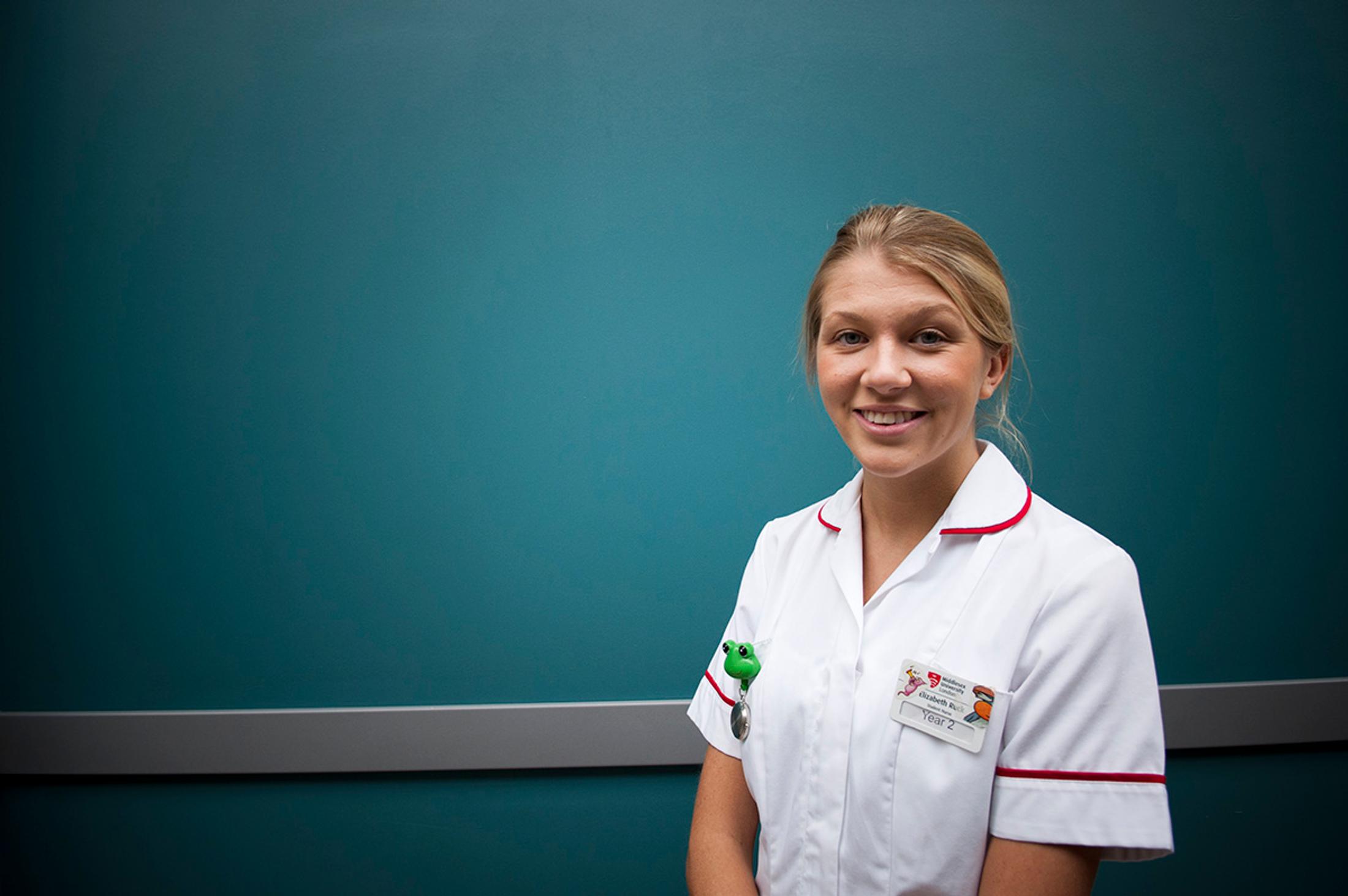 portrait of student in nurse's uniform
