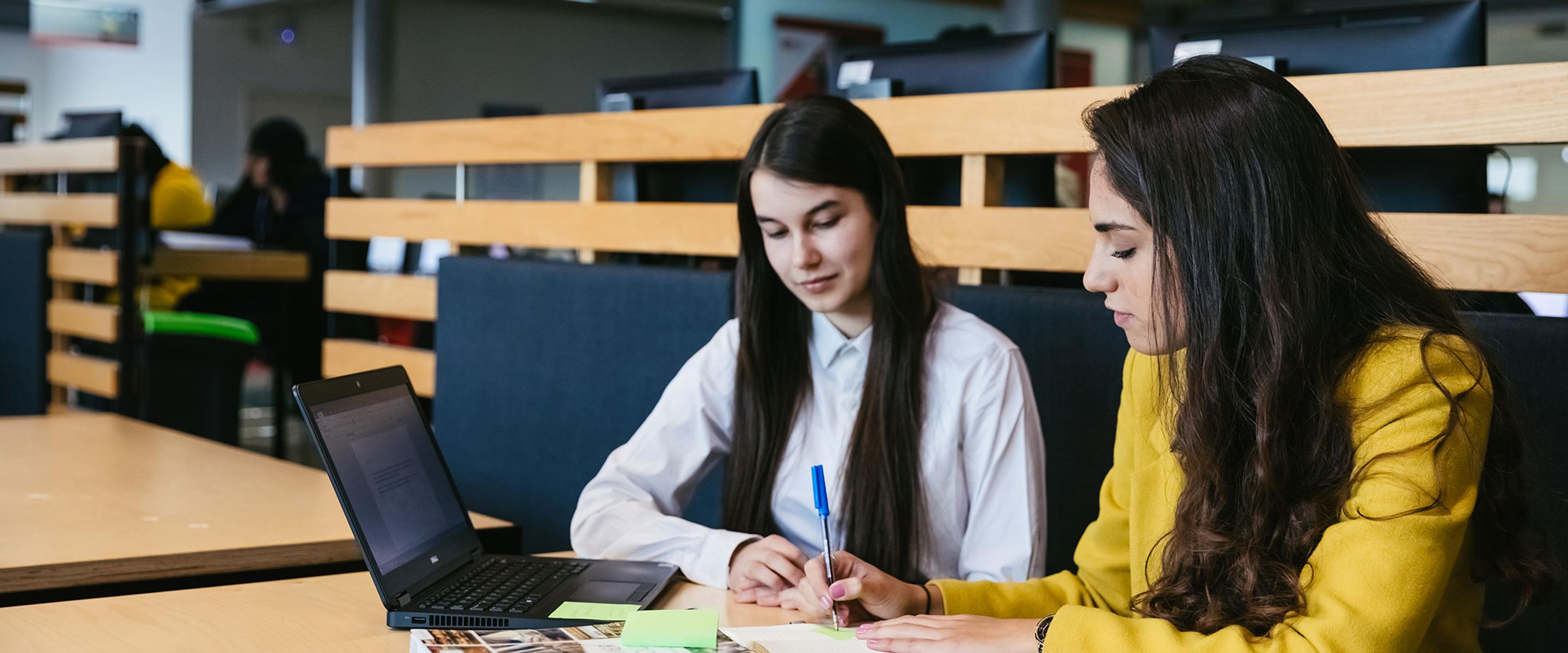 Students in the Sheppard library