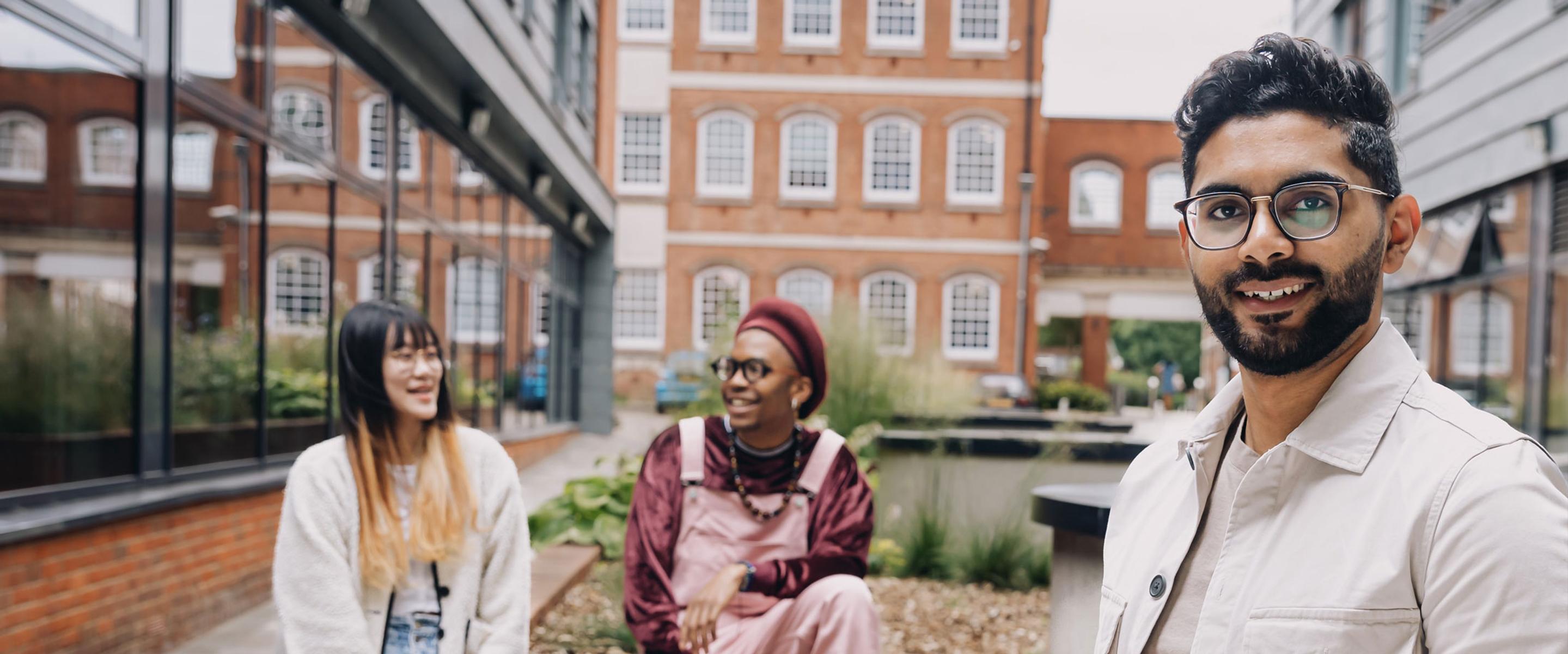 Students on Hendon campus