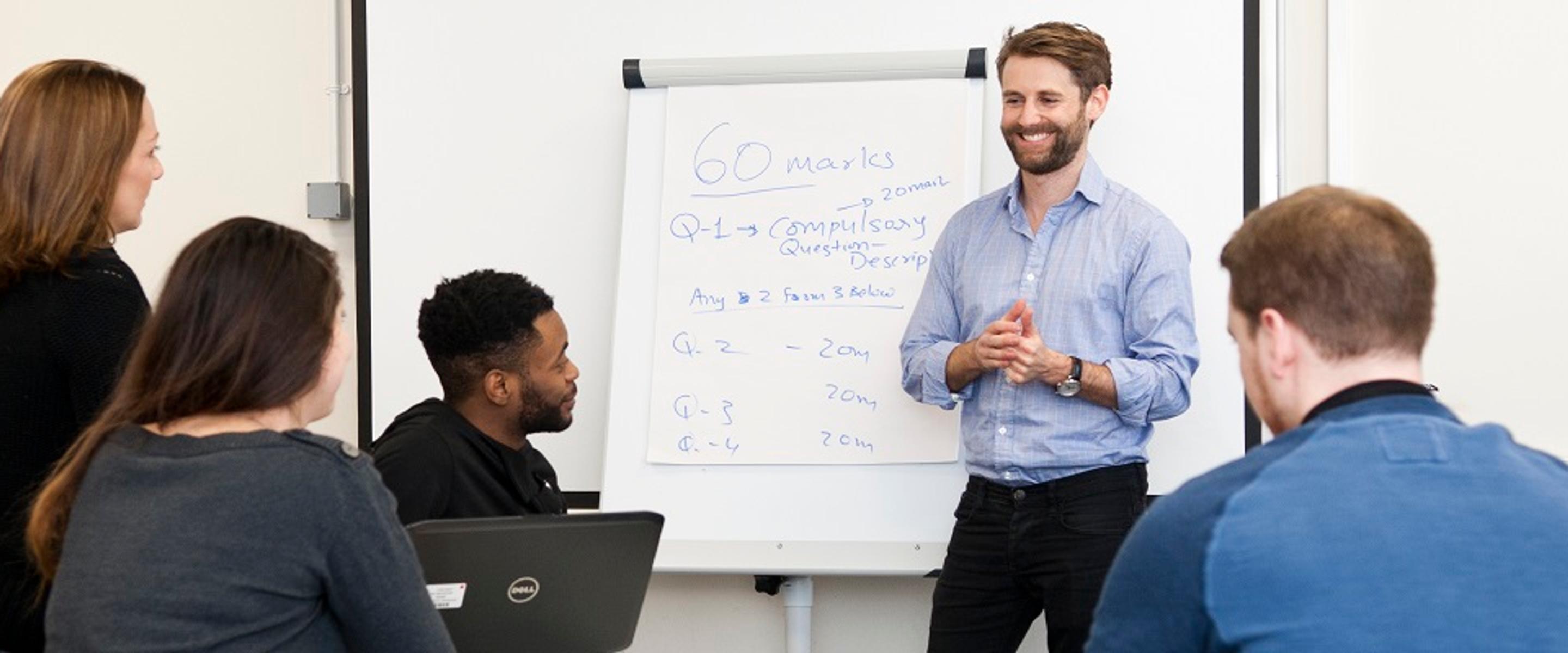 A photo of classroom with Teaching activity