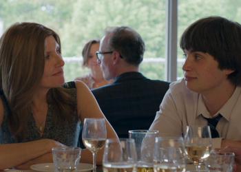 Sharon Horgan as 50-something Alex with her son Ruari in Youth