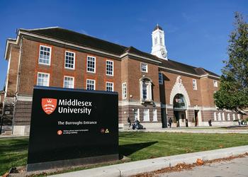 A picture of the front of Middlesex University