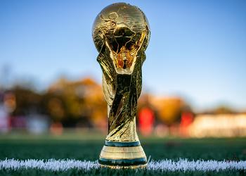 A picture of Qatar Football WC trophy